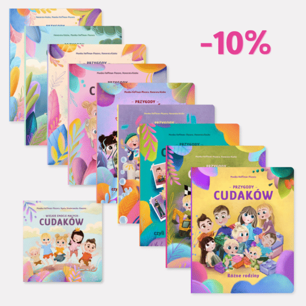 zestaw książek, Przygody Cudaków, monika hoffman-piszora, dzieciaki cudaki, książki dla dzieci, prezent dla dziecka, prezent na urodziny