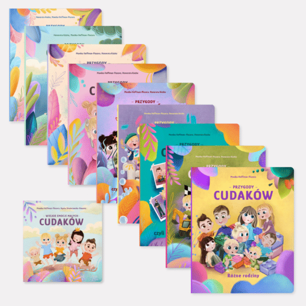 zestaw książek, Przygody Cudaków, monika hoffman-piszora, dzieciaki cudaki, książki dla dzieci, prezent dla dziecka, prezent na urodziny