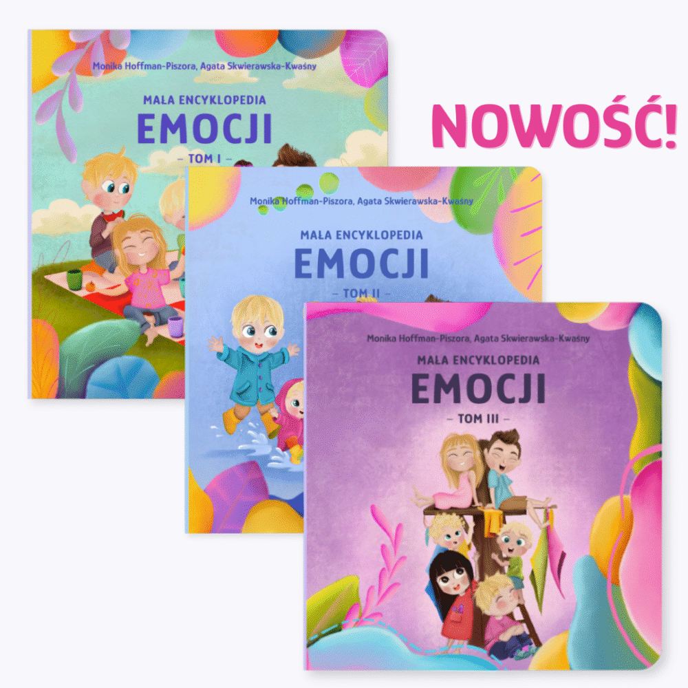 mala encyklopedia emocji zestaw, emocje dzieciaki cudaki monika hoffman ksiązki dla dzieci, prezent dla dziecka