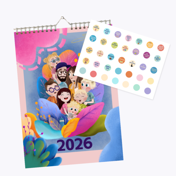 kalendarz 2026, kalendarz ścienny 2026, kalendarz dla dzieci, kalendarz dni wyjątkowych, kalendarz dzieciaki cudaki, kalendarz przygody cudaków