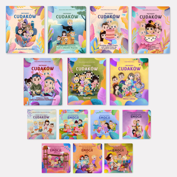 Zestaw książeczki TOM I, II, III, IV, V, VIII, IX + mini książeczka